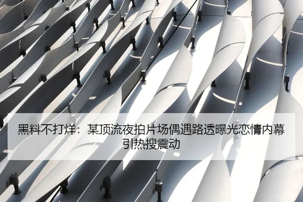 黑料不打烊：某顶流夜拍片场偶遇路透曝光恋情内幕引热搜震动